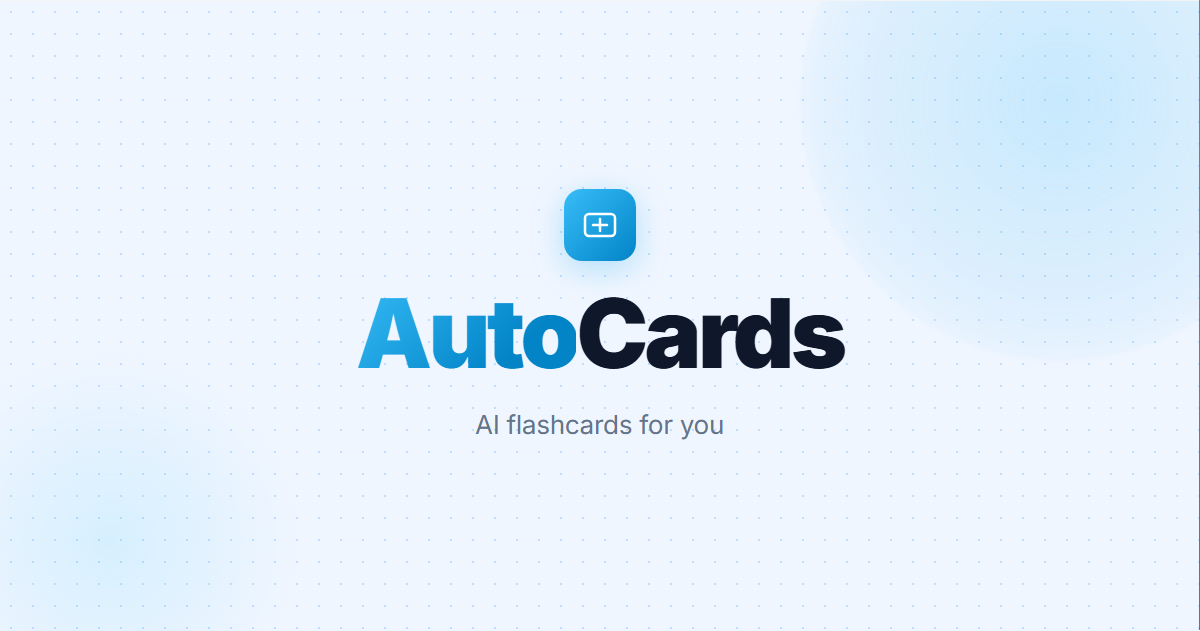 Auto Cards - AI flashcards for you